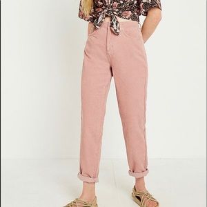 URBAN OUTFITTERS- BDG Pink Corduroy Mom Jeans